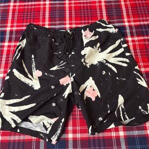Stylish Black and White Men's Swim Board Shorts